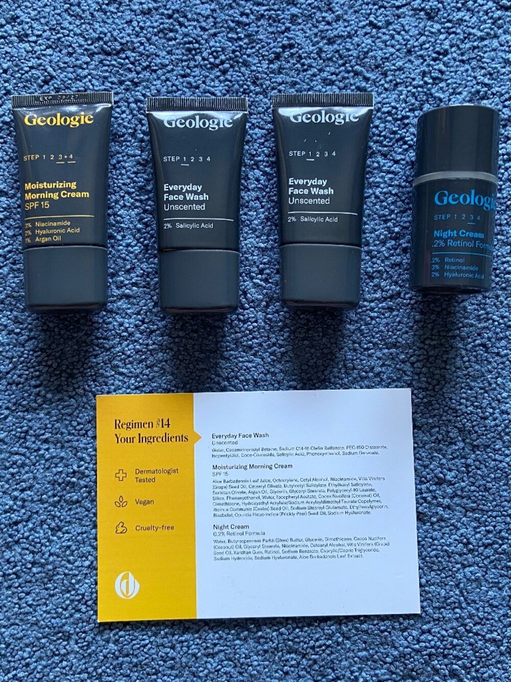 Geologie Regimen #14 Skincare Routine Morning/Night Cream & Face Wash Set